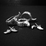 CLAW UP and CLAW OUT rings, CLAW earrings