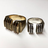 14K gold and sterling silver