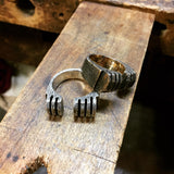 Sterling Silver and Bronze MOAT THIN rings