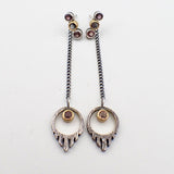 BEZ BAR earrings with FORT dangle