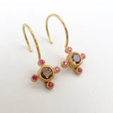 Cognac diamond earrings