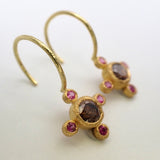Cognac diamond earrings