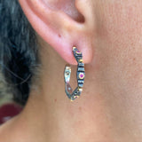 Custom PYRA HEX HOOP earrings