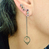 BEZ BAR earrings with FORT dangle